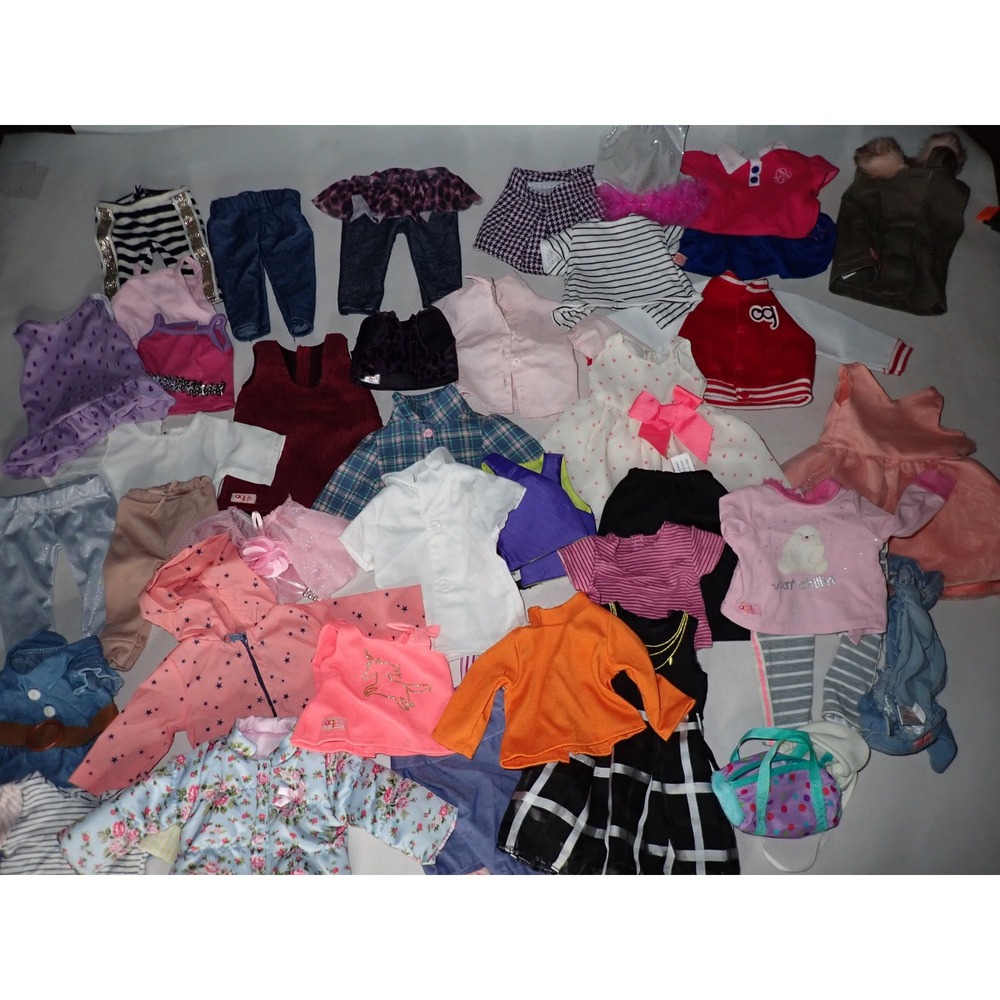 Huge LOT 18" Doll Clothes Our Generation Battat dresses pants tops coats more